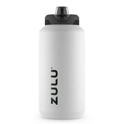 ZULU Goals 64 fl oz. Half Gallon Stainless Steel Jug Water Bottle, White