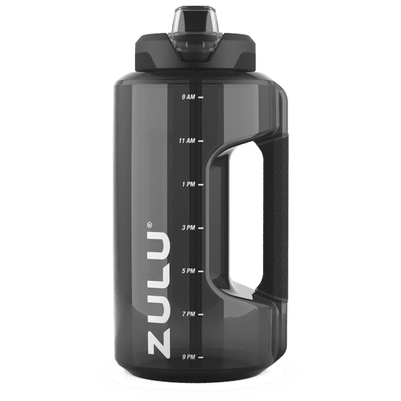 ZULU Goals 64oz Half Gallon Stainless Steel Jug Water Bottle, Black