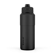 Zulu Powerfill 32oz Stainless Steel Water Bottle, Black