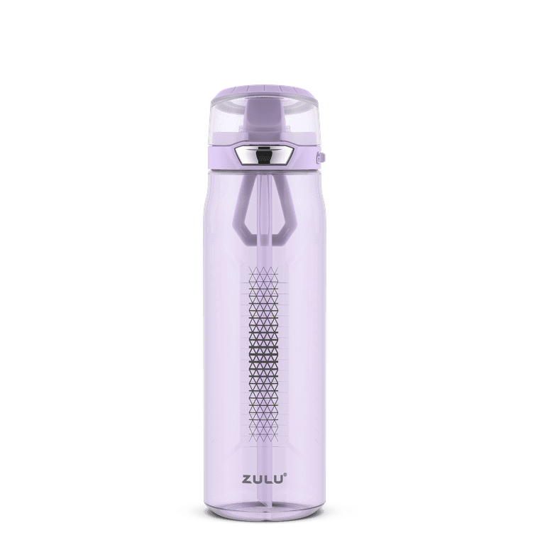 ZULU Swift 32 Fluid Ounce Stainless Steel Vacuum Insulated Water Bottle  with Silicone Straw, Black 