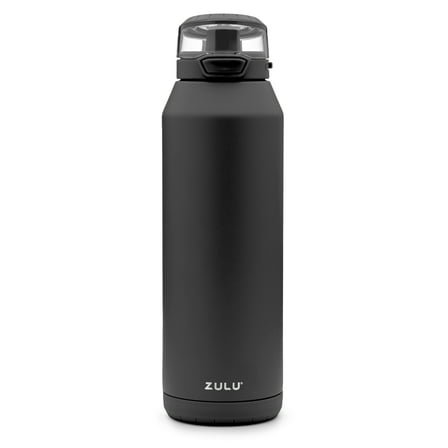 ZULU Swift 40oz Stainless Steel Water Bottle with Chug Lid, Black