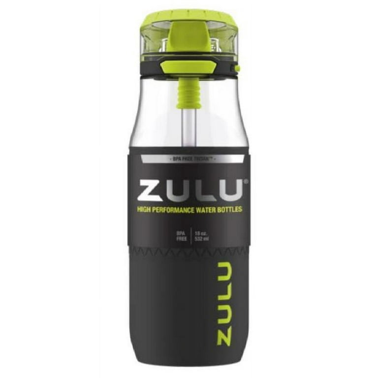 Zulu ZULU Kids Flex 16oz Tritan Plastic Water Bottle with Silicone Spout,  Leak-Proof Locking Flip Lid and Soft Touch Carry Loop for S
