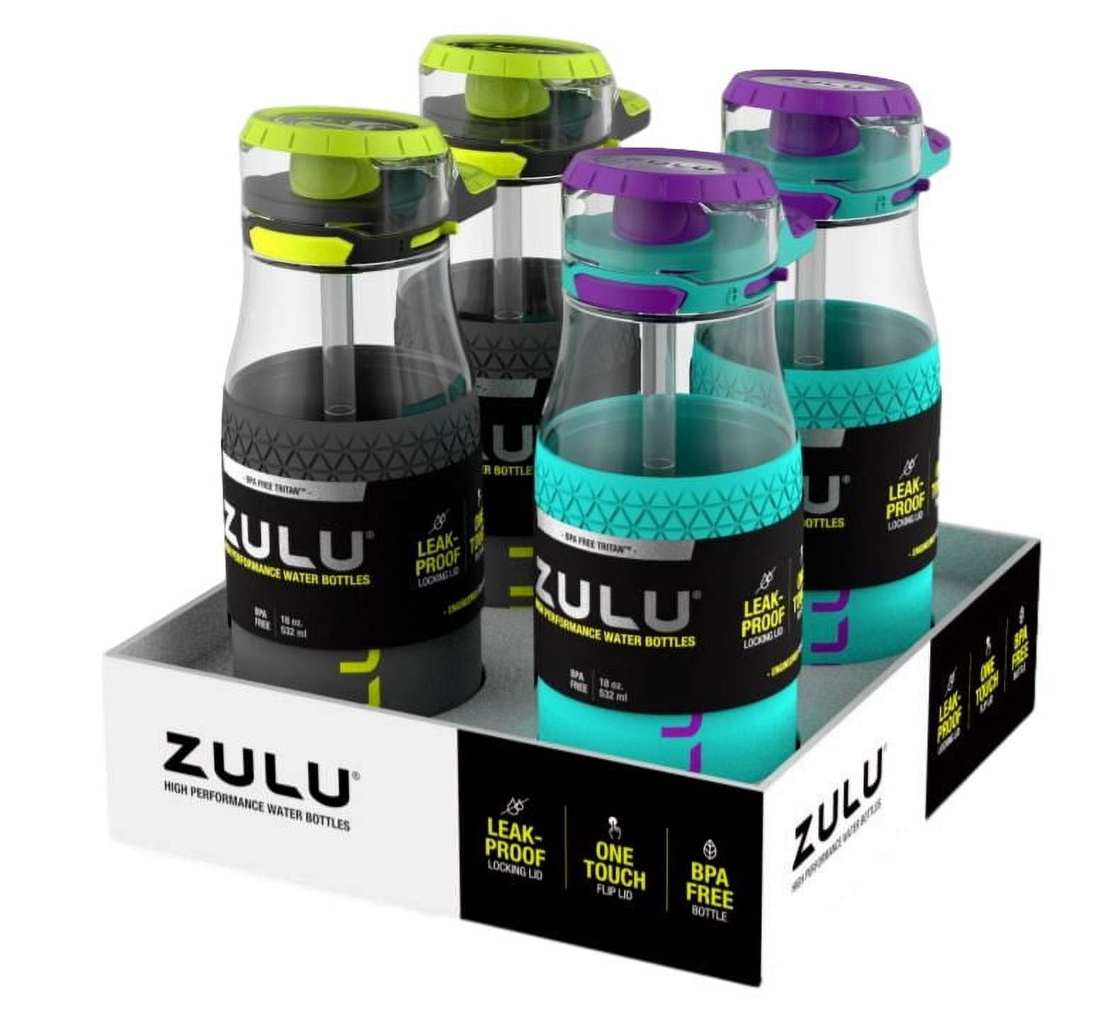 ZULU Tag 18 fl oz. Tritan Kids Soft Straw Water Bottle, Gray Free shipping
