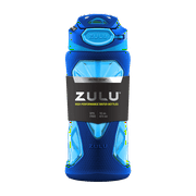 ZULU Torque 16 fl oz Blue Plastic Water Bottle with Straw Lid