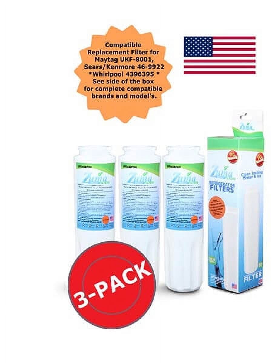ZUMA Brand , Water and Ice Filter , Model # OPFM2-RF300 , Compatible with Maytag® 1016410610 - 3 Pack - Made in U.S.A.