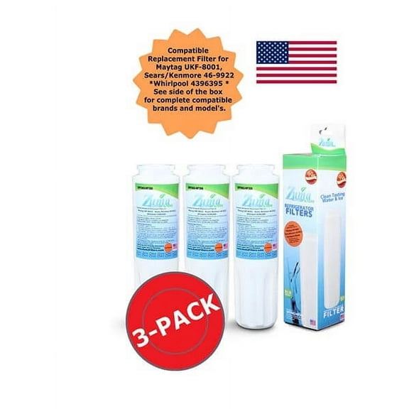 ZUMA Brand , Water and Ice Filter , Model # OPFM2-RF300 , Compatible with Maytag 1016410610 - 3 Pack - Made in U.S.A.