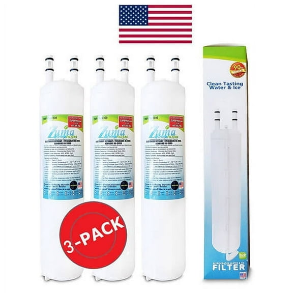 ZUMA Brand , Water and Ice Filter , Model # ZWFE1-RF300 , Compatible with Kenmore 46-9999 - 3 Pack - Made in U.S.A.