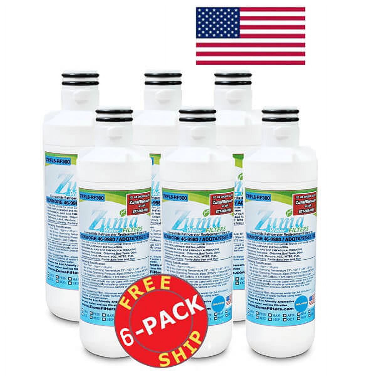 ZUMA Brand , Water and Ice Filter , Model ZWFL8RF300 , Compatible with Kenmore® ADQ74793502