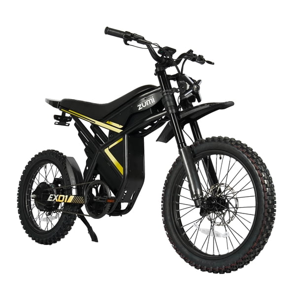 ZUMI EX-01 Electric Mountain Bike for Adults,3000W Peak Motor,Dual Battery,52V 30Ah Battery,50 MPH,19-Inch Front/17-Inch Rear Off-Road Tires