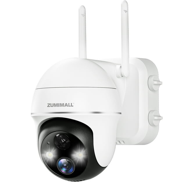 ZUMIMALL 2K/3MP Wireless Outdoor PTZ Security Camera with WiFi, 360
