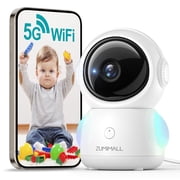 ZUMIMALL 5G Baby Monitor, 2K Indoor Security Camera with Baby Cry Detection, One-Click Call, Auto Tracking, Support Alexa