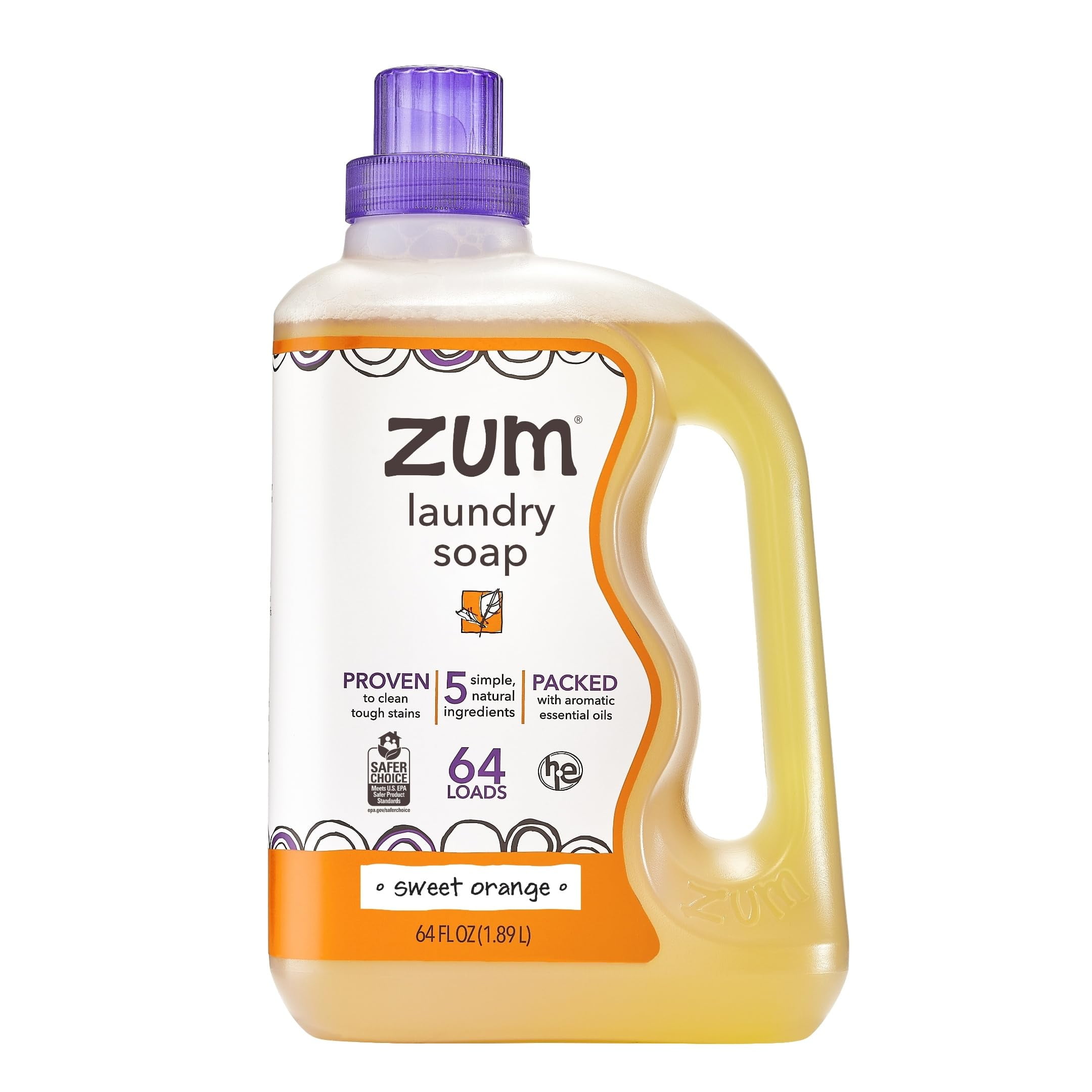 Zum by Indigo Wild Laundry Soap - Liquid, Plant-Based Soap with