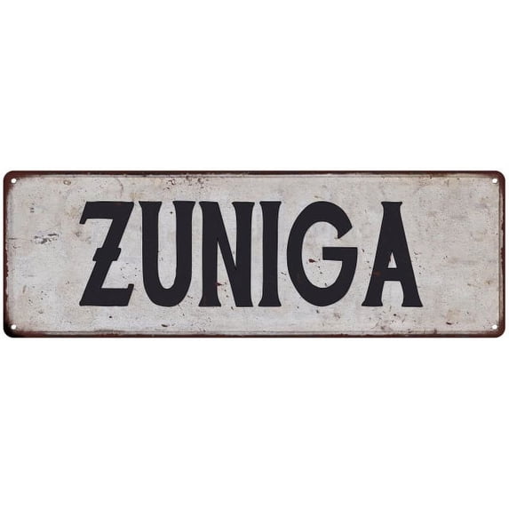 ZUNIGA Vintage Look Rustic Chic Metal Sign 8x24 108240036565