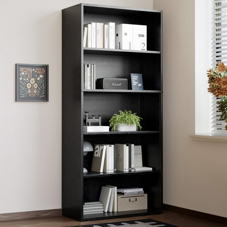 ZUNMOS 5 Shelf Bookcase, 53 Inch Tall Open Industrial Standing