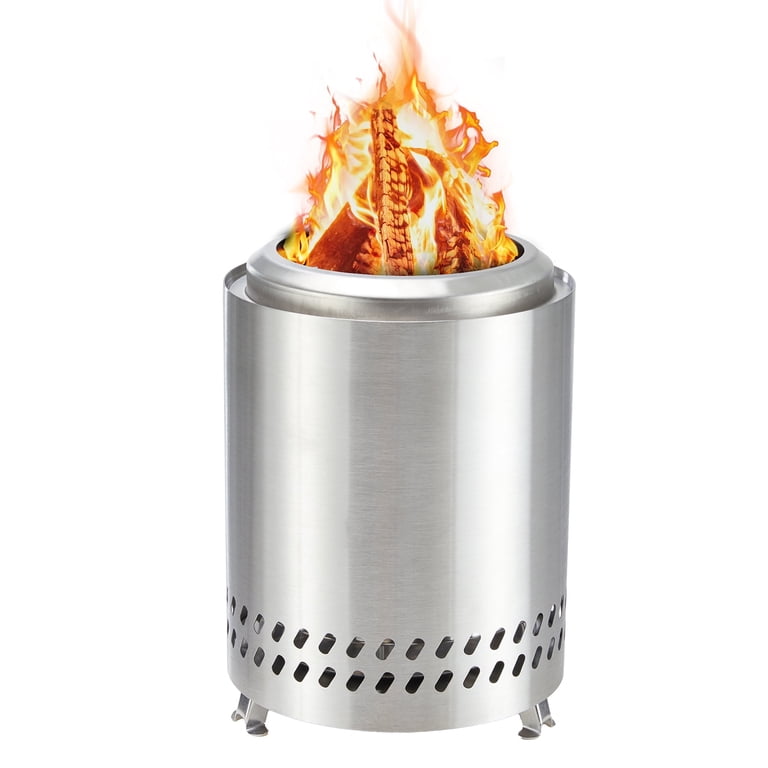 ZUNMOS 7 inch Portable Tabletop Fire Pit - Dual Fuel, Smokeless