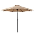 thumbnail image 1 of EDX 9FT Outdoor Patio Umbrella with Push Button Tilt and Crank Handle, Market Umbrella with 8 Sturdy Umbrella Ribs, UV Protection, Waterproof, Khaki, 1 of 9