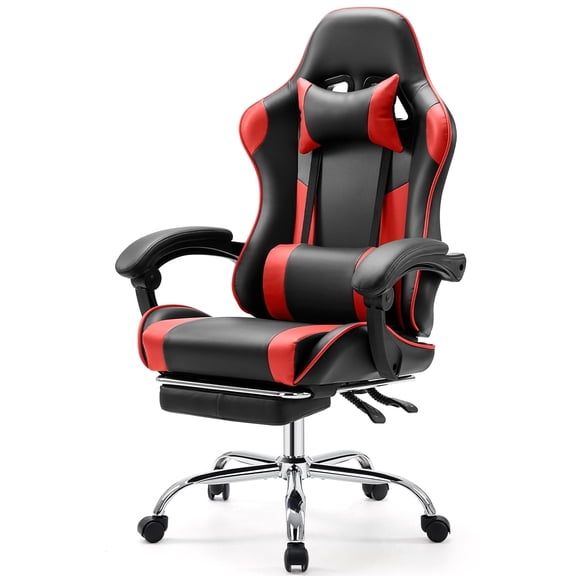 edx Comfort Gaming Chair, Ergonomic Design, Adjustable Features, Home Offfice Chair, Black and Red