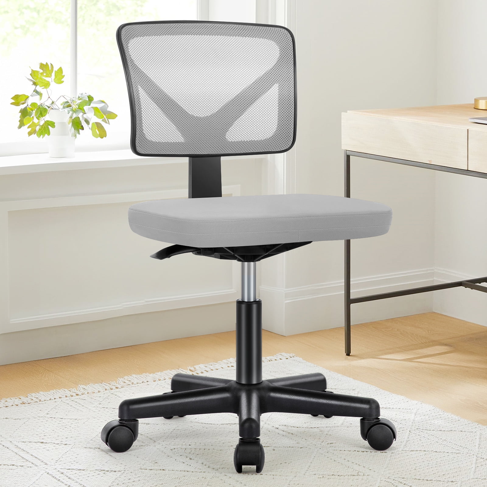 JOINSUN Desk Chair with Lumbar Support & Adjustable Height, 200 lb. Capacity, Gray