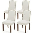 thumbnail image 1 of EDX Dining Chairs Set of 4, Parsons Chairs with Nailhead Trim and Wood Legs, 1 of 7