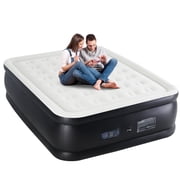 ZUNMOS Queen Air Mattress, 18" H Portable Low Noise Colchone Inflable with Built in Pump, Maximum Weight Capacity 660 LBS Air Bed for Camping, Indoor and Family