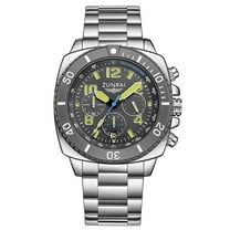 ZUNPAI Watches for Men with Luminous Calendar Waterproof, Men's Wristwatch Fashion Quartz Analog Leather Steel Strap Watch