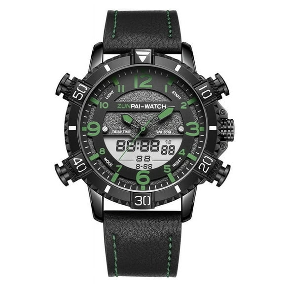 ZUNPAI Watches for Men with Luminous Calendar Waterproof, Men's Wristwatch Fashion Quartz Analog Leather Steel Strap Watch