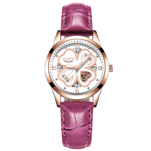 ZUNPAI Watches for Women with Luminous, Women's Watch Quartz Analog Leather Strap Band Wristwatch