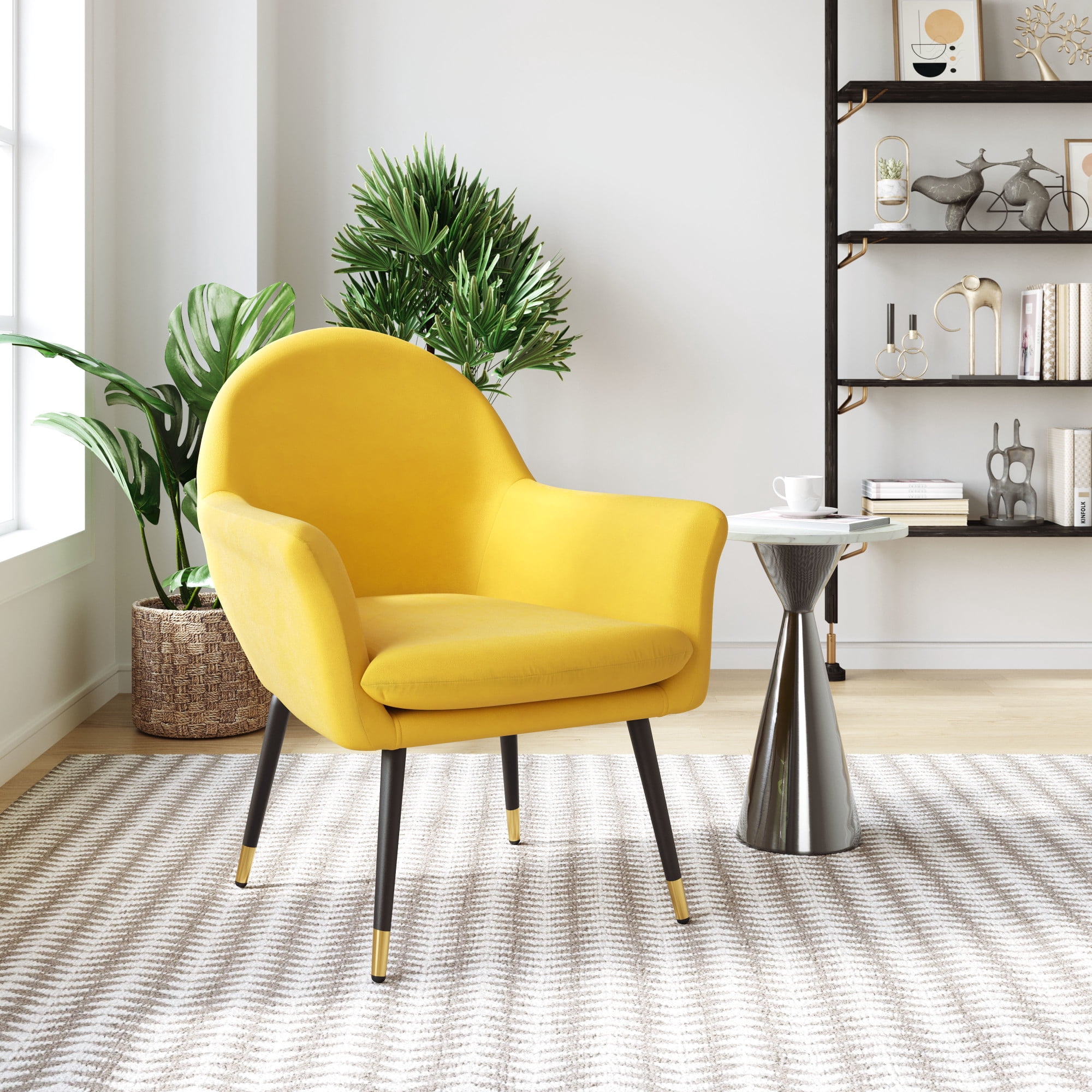 Alexandria Accent Chair Yellow - Walmart.com