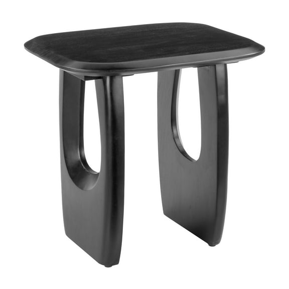 Arasan Accent Table Black End Table, Modern Style, Painted Acacia Wood square shape tabletop, Acacia Wood, Indoor Living