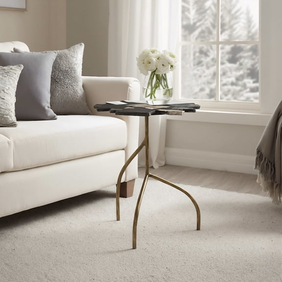 Baia Side Table Multicolor End Table, Modern Style, Rubber feet help prevent floor scratches, Iron, Indoor Living