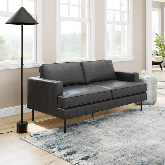 Decade Sofa Vintage Gray Sofa, Modern Style, Seats up to 3, Plywood, Indoor Living