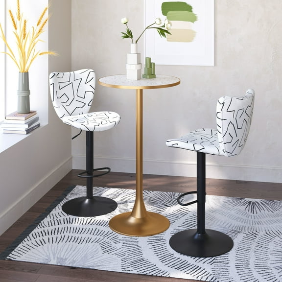 Elevate Barstool White Barstool, Modern Style, Ergonomic and supportive footrest, Plywood, Indoor Bar