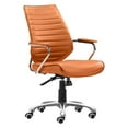 thumbnail image 1 of ZUO Enterprise Low Back Office Chair Orange, 1 of 10