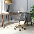 thumbnail image 1 of ZUO Eric Office Chair Gray & Gold, 1 of 9