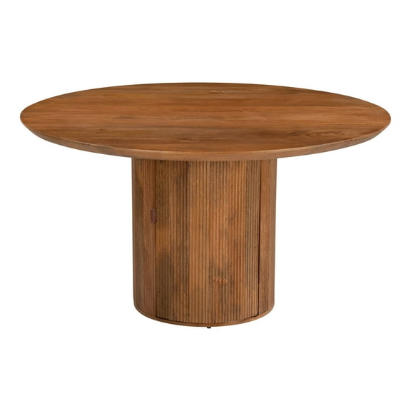Izola Dining Table Brown Dining Table, Modern Style, Painted Mango Wood round shape tabletop, Mango Wood, Indoor Dining