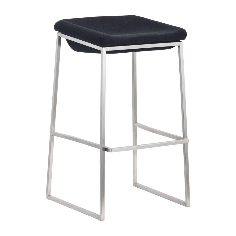 Modern Lids 25.6" Dark Gray Metal Counter Stool - Set of 2