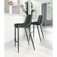 thumbnail image 1 of Magnus Barstool Black Barstool, Modern Style, Plush and durable faux leather fabric, Plywood, Indoor Bar, 1 of 2