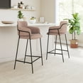 thumbnail image 1 of Marcel Barstool Brown Barstool, Modern Style, Shearling style fabric, Plywood, Indoor Bar, 1 of 10