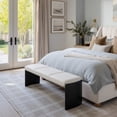 thumbnail image 1 of Mur Bench White Bench, Modern Style, Seats up to 2, Plywood, Indoor Living, 1 of 8
