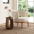 thumbnail image 1 of Okno Side Table Walnut End Table, Modern Style, Mango Wood round shape tabletop, Mango Wood, Indoor Living, 1 of 12
