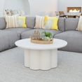 thumbnail image 1 of Palmier Coffee Table White Coffee Table, Modern Style, Powder Coated Aluminum round shape tabletop, Aluminum, Outdoor Living, 1 of 2
