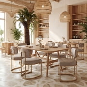 Rovina Dining Table Natural Dining Table, Modern Style, Rubberwood rectangular shape tabletop, Rubberwood, Indoor Dining