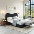 thumbnail image 1 of Sele King Bed Black Bed, Modern Style, Rubber feet protect floor from scratches, Rubberwood, Indoor Bedroom, 1 of 10
