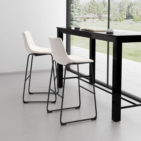 Zuo Modern Smart Bar Chair (Set of 2) Distressed White