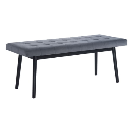 ZUO Tanner Modern Bench in Gray & Black
