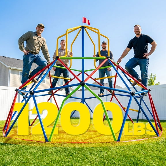 Zupapa 10FT Kids Climbing Dome Tower, Outdoor Jungle Gym Safe 1200LBS Capacity Outdoor Playset for Kids, Easy Assembly Backyard Fun, Active Outdoor Fun, Lightweight & Easy Assembly