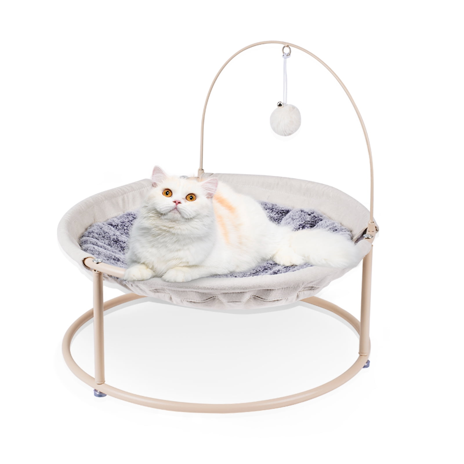 ZUPOX Cat Hammock Cat Hammock Bed Cat Bed Detachable Pet Hammock Bed Hanging Elevated Cat Nest Pet Bed Suitable for Indoor Outdoor off White