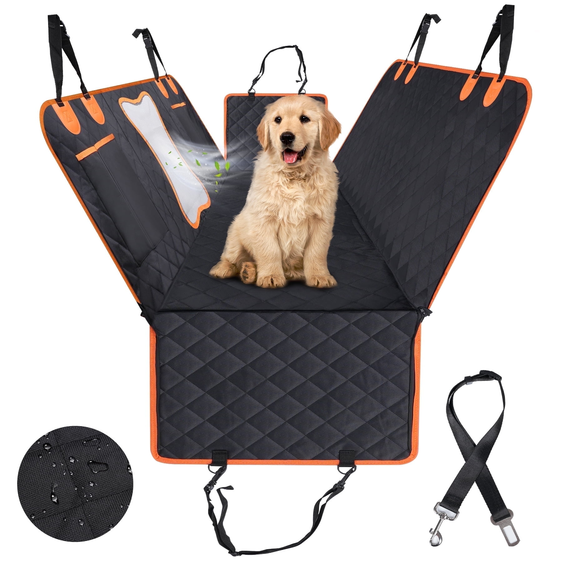 ZUPOX Backseat Protection Dog Car Seat Cover, 600D