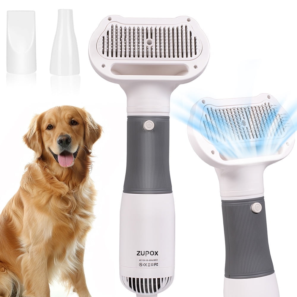 ZUPOX 2 in 1 Pet Grooming Dryer & Brush, Adjus