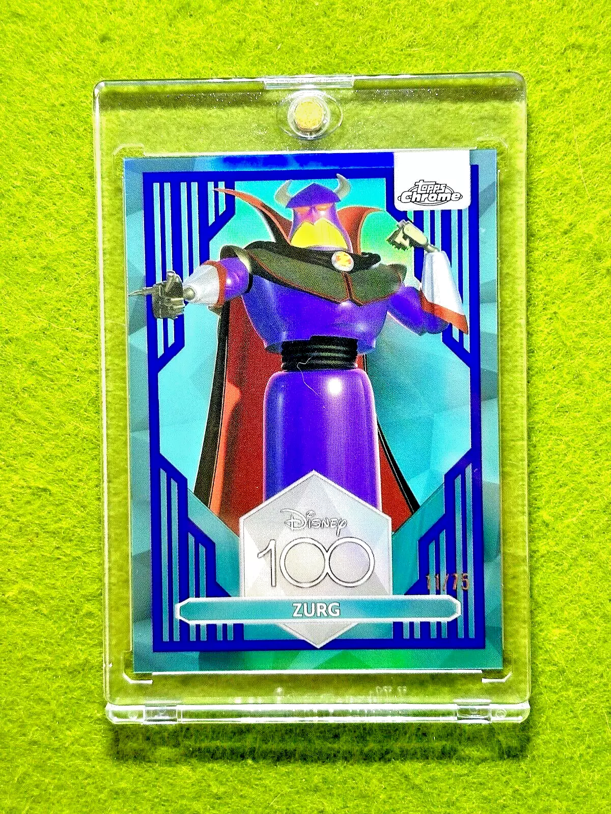 ZURG Disney 100 BLUE REFRACTOR #/75 SSP Toy Story CARD 2023 Topps